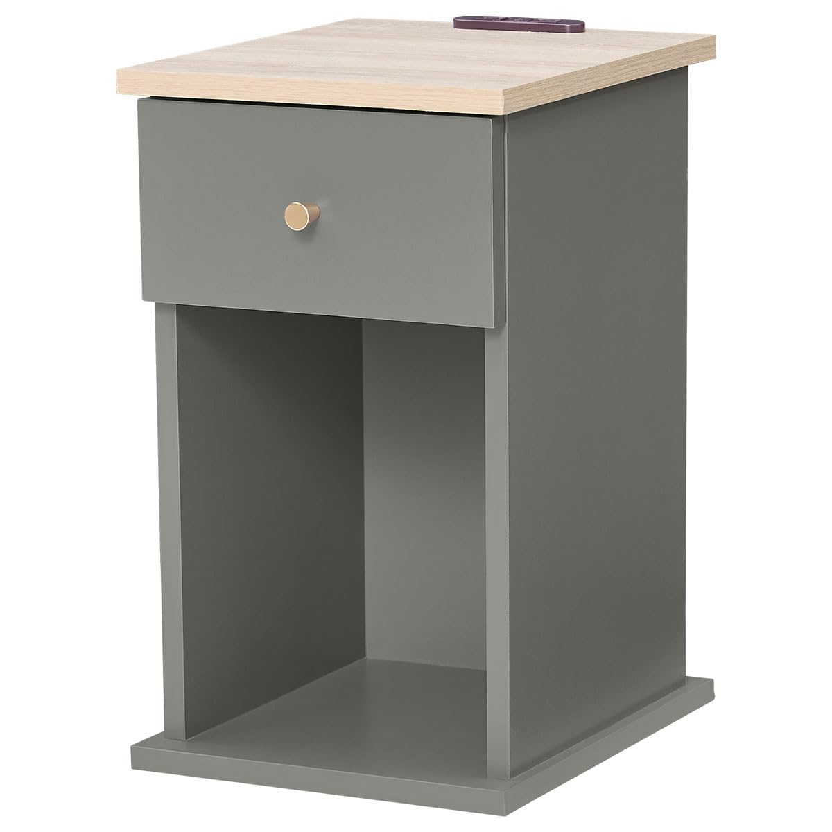 Amazon.co.jp: ぼん家具 【完成品】 サイドテーブル 引き出し